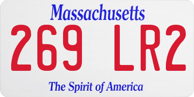 MA license plate 269LR2