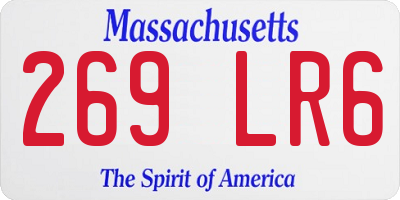 MA license plate 269LR6