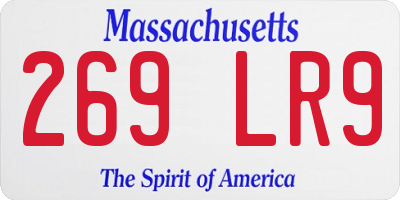 MA license plate 269LR9