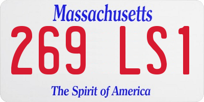 MA license plate 269LS1