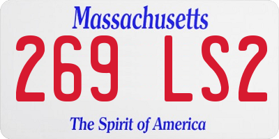MA license plate 269LS2