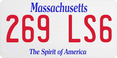 MA license plate 269LS6