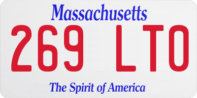 MA license plate 269LT0