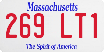 MA license plate 269LT1