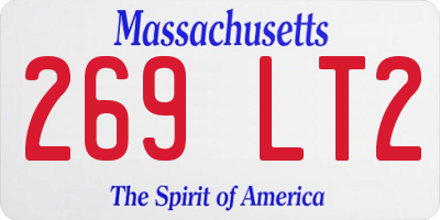 MA license plate 269LT2