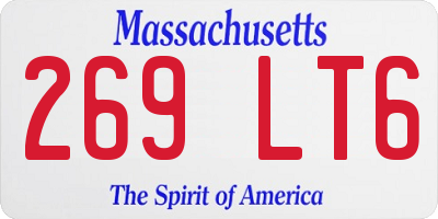 MA license plate 269LT6