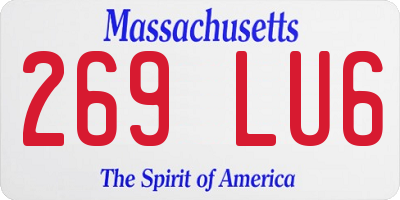 MA license plate 269LU6