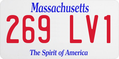 MA license plate 269LV1