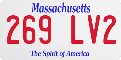 MA license plate 269LV2