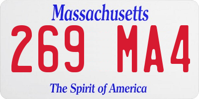 MA license plate 269MA4