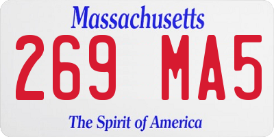 MA license plate 269MA5