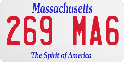 MA license plate 269MA6