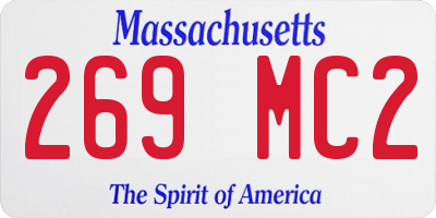 MA license plate 269MC2