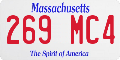 MA license plate 269MC4