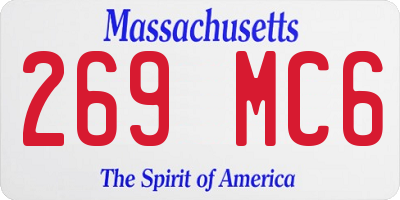 MA license plate 269MC6