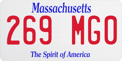 MA license plate 269MG0