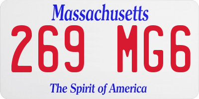 MA license plate 269MG6
