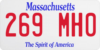 MA license plate 269MH0