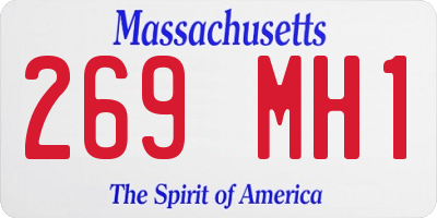 MA license plate 269MH1