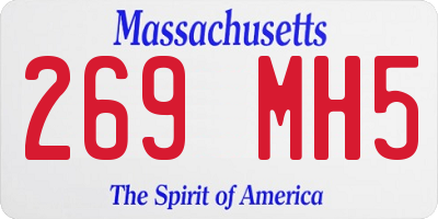 MA license plate 269MH5