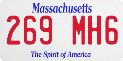 MA license plate 269MH6