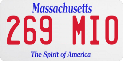 MA license plate 269MI0