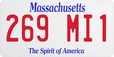 MA license plate 269MI1