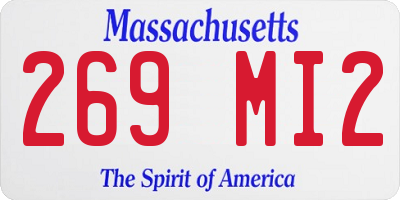 MA license plate 269MI2
