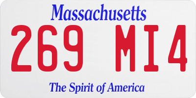 MA license plate 269MI4