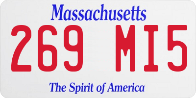 MA license plate 269MI5