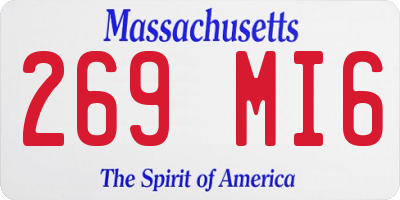 MA license plate 269MI6
