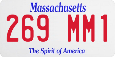 MA license plate 269MM1