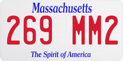 MA license plate 269MM2