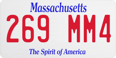 MA license plate 269MM4