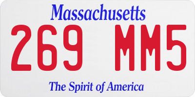 MA license plate 269MM5