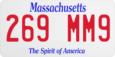 MA license plate 269MM9