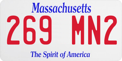 MA license plate 269MN2