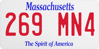 MA license plate 269MN4