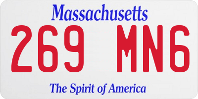 MA license plate 269MN6