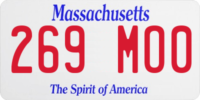MA license plate 269MO0