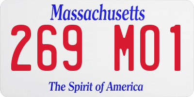 MA license plate 269MO1