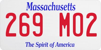 MA license plate 269MO2