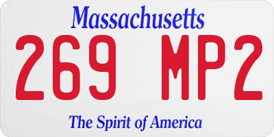 MA license plate 269MP2