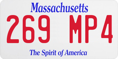 MA license plate 269MP4