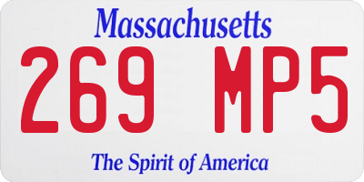 MA license plate 269MP5