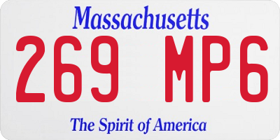 MA license plate 269MP6
