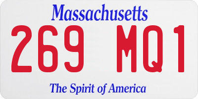 MA license plate 269MQ1
