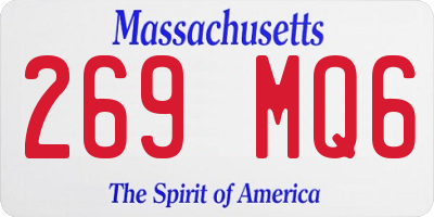 MA license plate 269MQ6