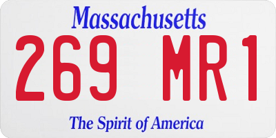 MA license plate 269MR1