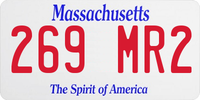 MA license plate 269MR2